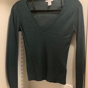 Dark green, sparkly, full sleeve shirt